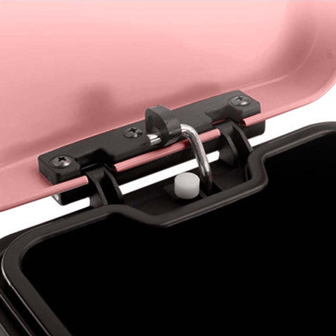 Foot Pedal Stainless Steel Trash Bin Square 6L Pink