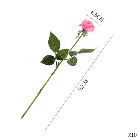 10pcs Artificial Silk Flower Rose Bouquet Pink
