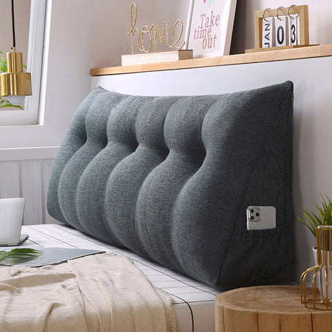 180cm Grey Wedge Bed Cushion