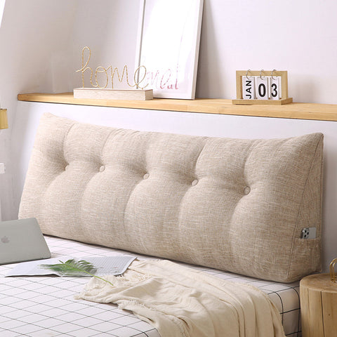 150cm Beige Wedge Bed Cushion