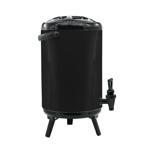 8L Stainless Steel Milk Tea Barrel with Faucet Black