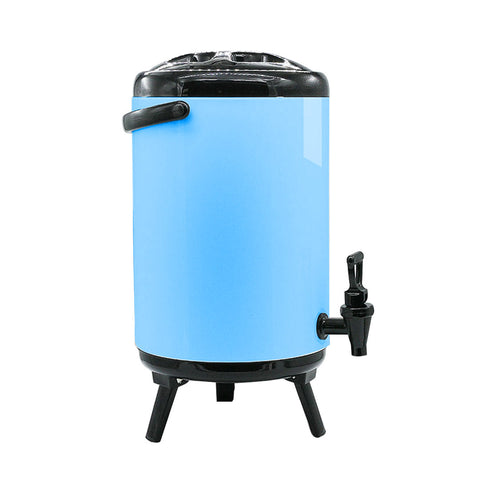 18L Stainless Steel Milk Tea Barrel with Faucet Blue