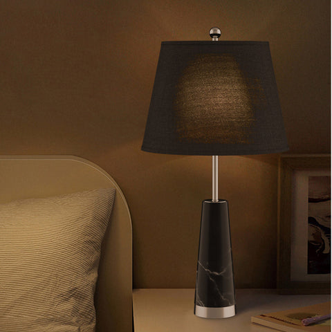 68cm Black Marble Table Lamp