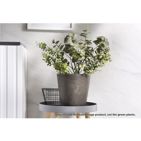 37cm Rock Grey Round Resin Planter