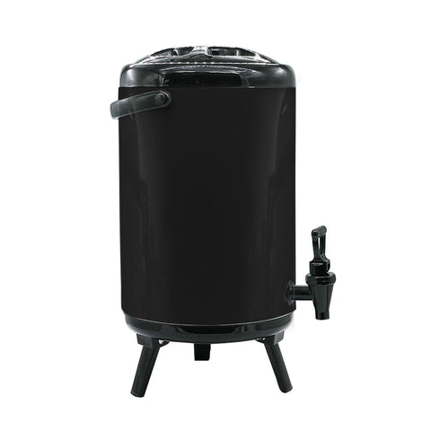 14L Stainless Steel Milk Tea Barrel with Faucet Black