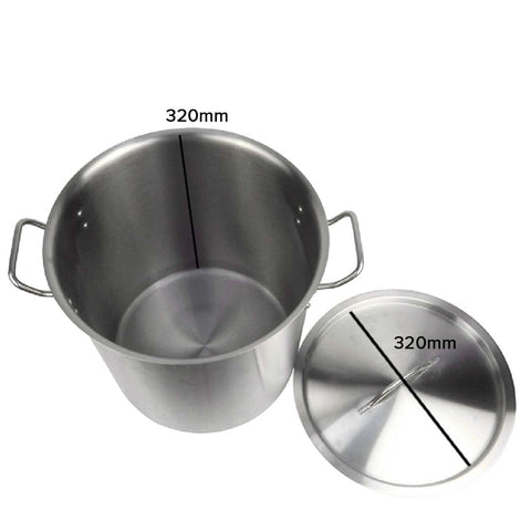 25L Top Grade 18/10 Stainless Steel Stockpot No Lid
