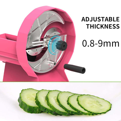 Commercial Manual Vegetable Fruit Slicer Pink