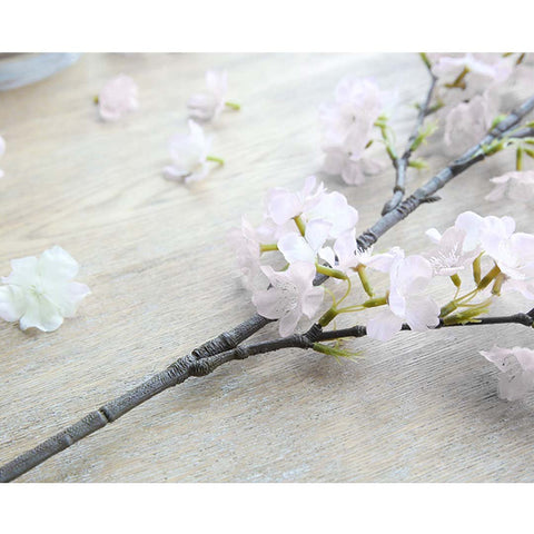 10x Artificial Silk Cherry Blossom Flower White