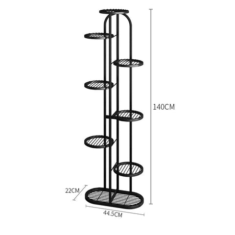 8 Tier Black Round Metal Plant Rack