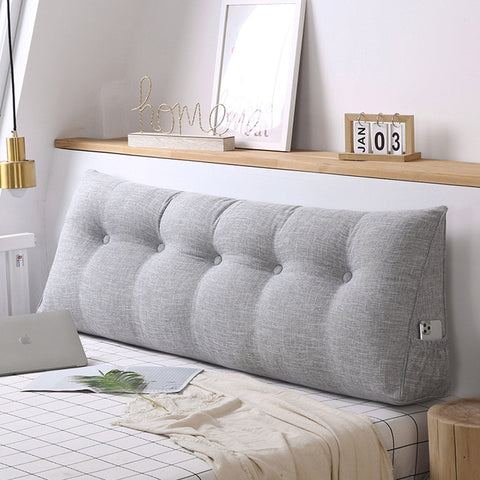 180cm Silver Wedge Bed Cushion