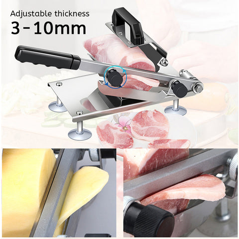 Manual Frozen Meat Slicer 18/10 Commercial Stainless Steel