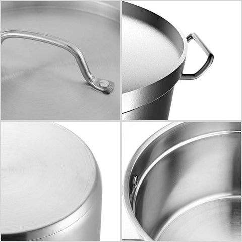 2 Tier Commercial 304 Stainless Steel Steamer 45*28cm