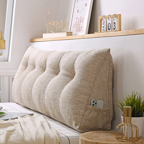 150cm Beige Wedge Bed Cushion