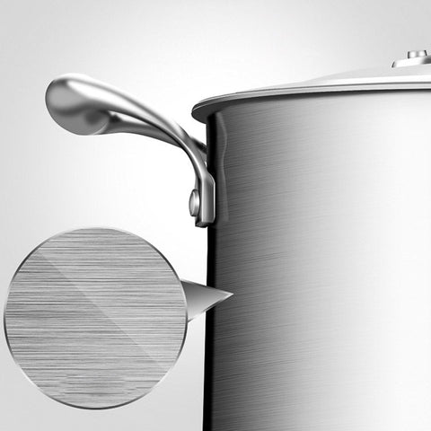 26cm Stainless Steel Soup Pot with Glass Lid
