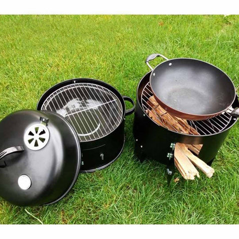 3 in 1 Outdoor Charcoal BBQ Grill
