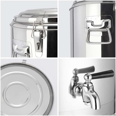 35L Stainless Steel Insulated Beverage Dispenser with Tap