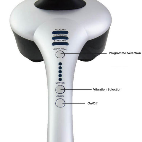 Handheld Massager with Soothing Heat Silver