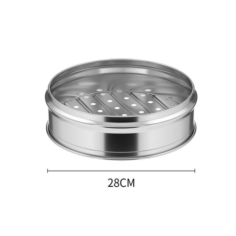 3 Tier Stainless Steel Steamers With Lid 28cm