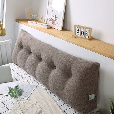 120cm Coffee Wedge Bed Cushion