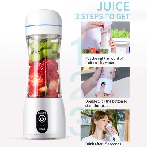 380ml Portable Rechargeable Handheld Juicer White