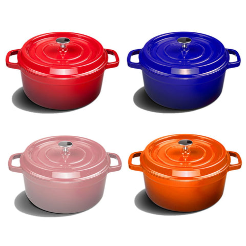 Cast Iron Porcelain Casserole 3.6L Red 24cm