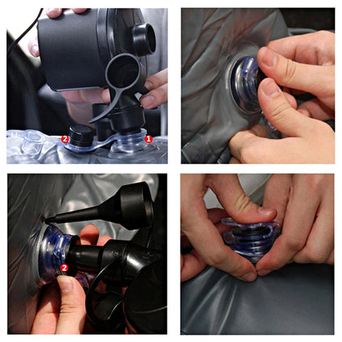 Portable Inflatable Car Mattress Air Bed Orange