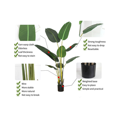 180cm Green Artificial Indoor Nordic Wind Traveler Banana Plant