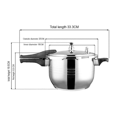 4L Stainless Steel Pressure Cooker With Seal