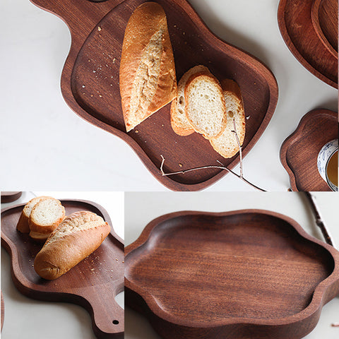 40cm Brown Wooden Serving Tray