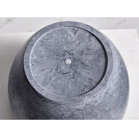 32cm Weathered Grey Round Resin Planter