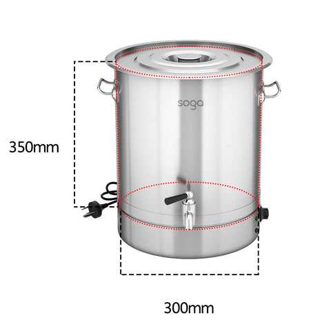 25L Stainless Steel URN Commercial Water Boiler