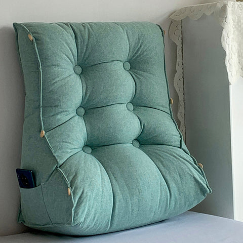 60cm Green Wedge Lumbar Pillow