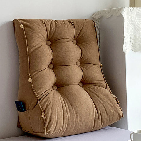 45cm Khaki Wedge Lumbar Pillow