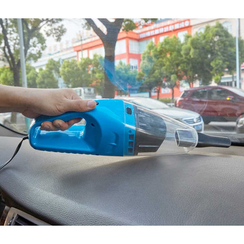 Portable Car Set Inflatable Air Bed Mattress Storage Organiser Handheld Vacuum Cleaner Blue