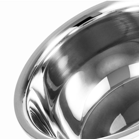 3Pcs Polished Stainless Steel Mixing Bowl