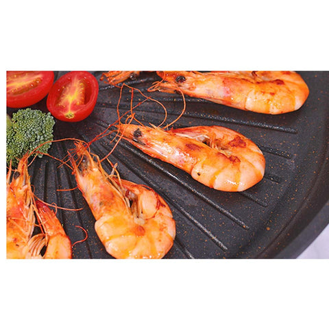 Portable BBQ Butane Gas Stove Non-Stick Grill Round Plate