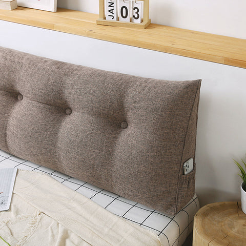 180cm Coffee Wedge Bed Cushion