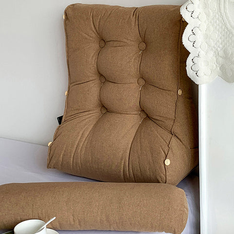 60cm Khaki Wedge Lumbar Pillow