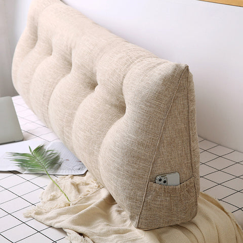 150cm Beige Wedge Bed Cushion