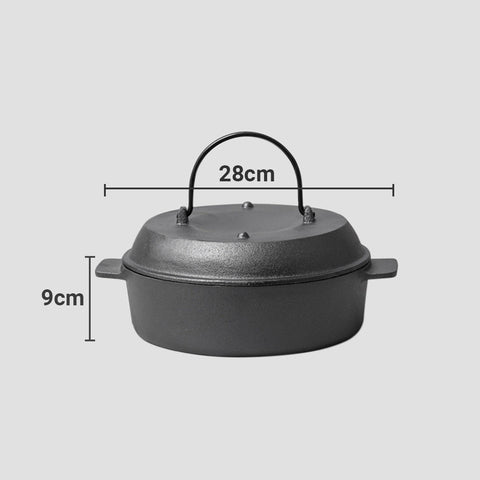28cm Cast Iron Dutch Oven with Lid