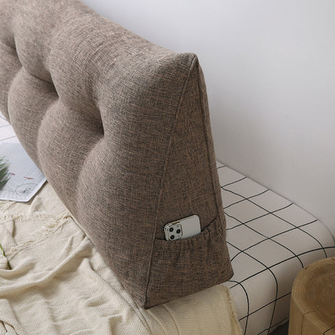 180cm Coffee Wedge Bed Cushion