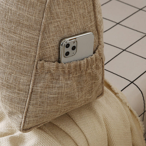 150cm Beige Wedge Bed Cushion