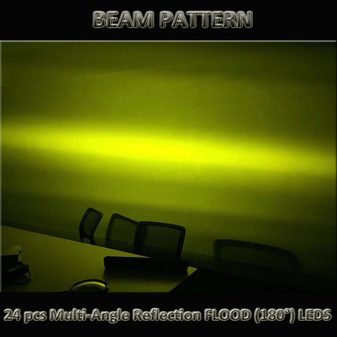 2x 5inch Flood LED Light Bar Offroad Boat Work Driving Fog Lamp Truck Yellow