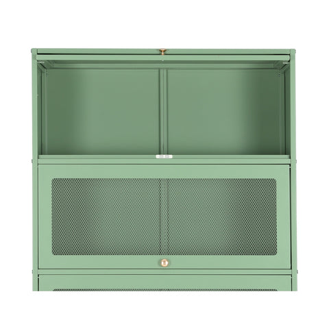 ArtissIn Buffet Sideboard Metal Locker Display Storage Cabinet Shelves Green
