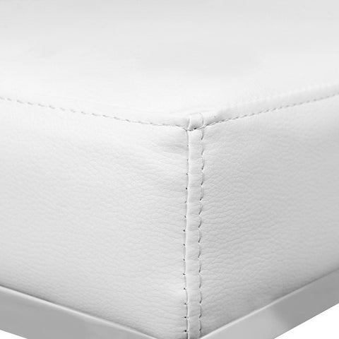 Artiss Set of 2 PU Leather Backless Bar Stools - White