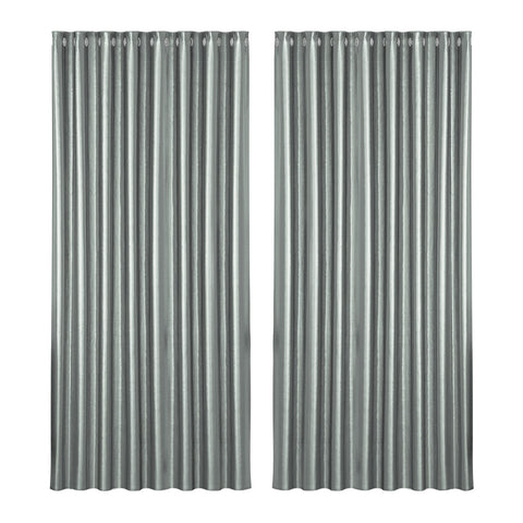 Artiss 2X Blockout Curtains Blackout Window Curtain Eyelet 300x230cm Grey