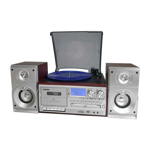 Audio Home Entertainment System (Brown) CDs, Vinyl, Bluetooth & More