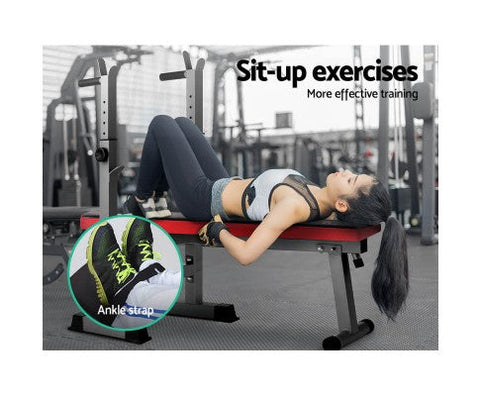 Everfit Multi-Station Weight Bench Press Red