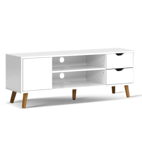 Artiss TV Cabinet Entertainment Unit Stand Wooden Scandinavian 120cm White