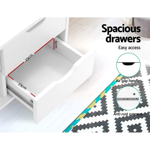 Artiss TV Cabinet Entertainment Unit Stand Wooden Scandinavian 120cm White